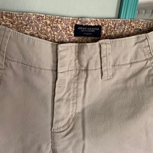 American eagle stretch khaki pants flare leg